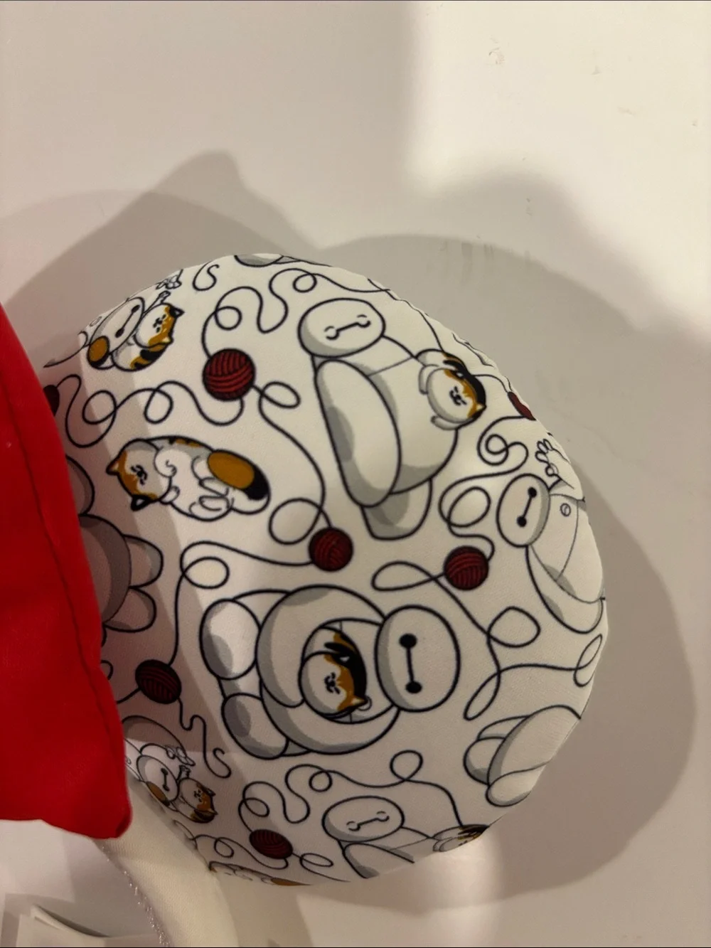 Disney Micky Ears BIG HERO Baymax ,worn once, white headband with red bow